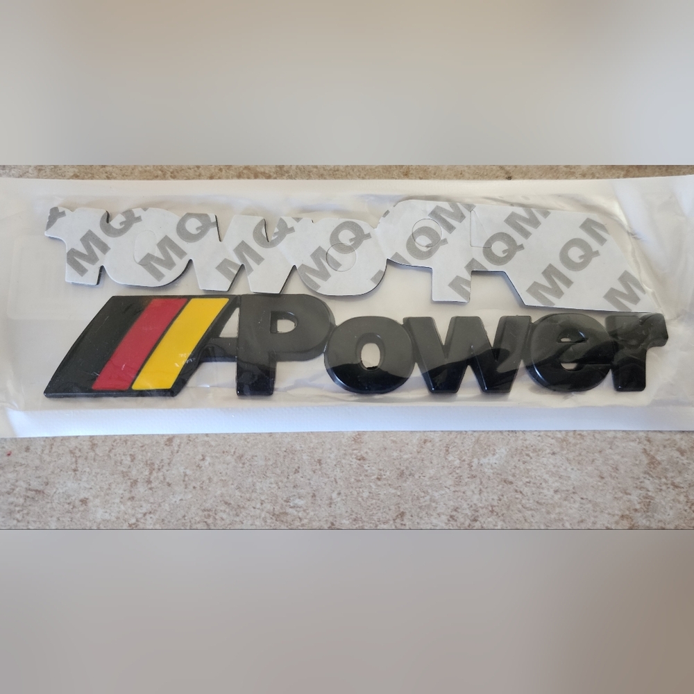 New metal BMW M Power badge emblem